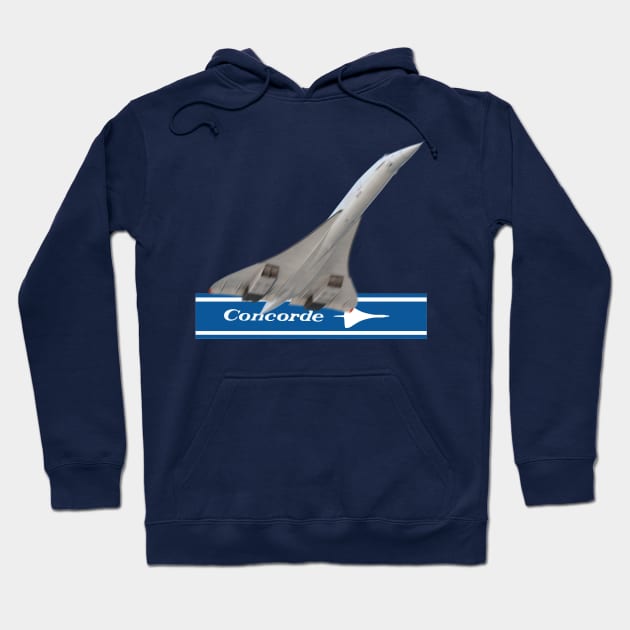 Concorde in flight Hoodie by Caravele